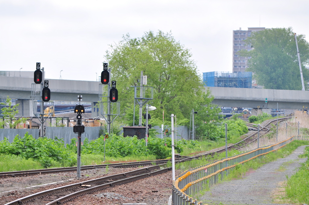 旭川駅旧駅舎・富良野線ホームから。