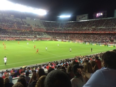Sevilla FC in Estadio Ramon Sanchez Pizj