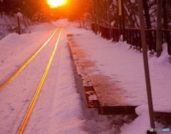 夕暮れの秘境駅