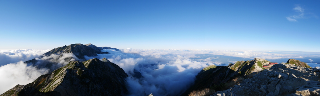 唐松岳よりの眺望 パノラマ