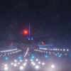 吹雪の伊丹空港