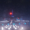 吹雪の伊丹空港