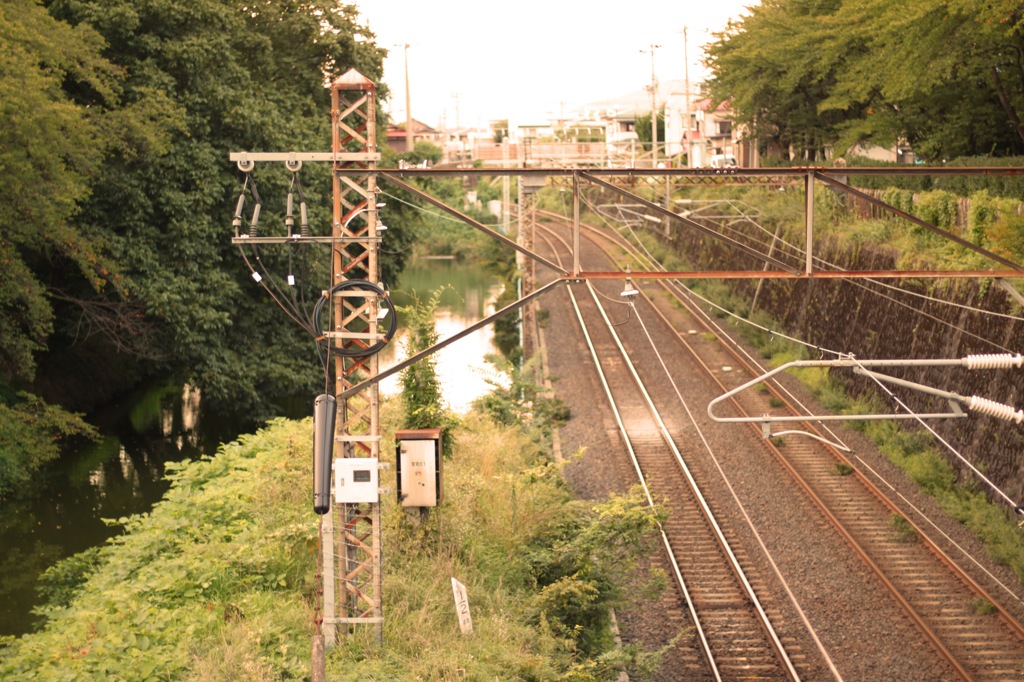 夕暮れ線路