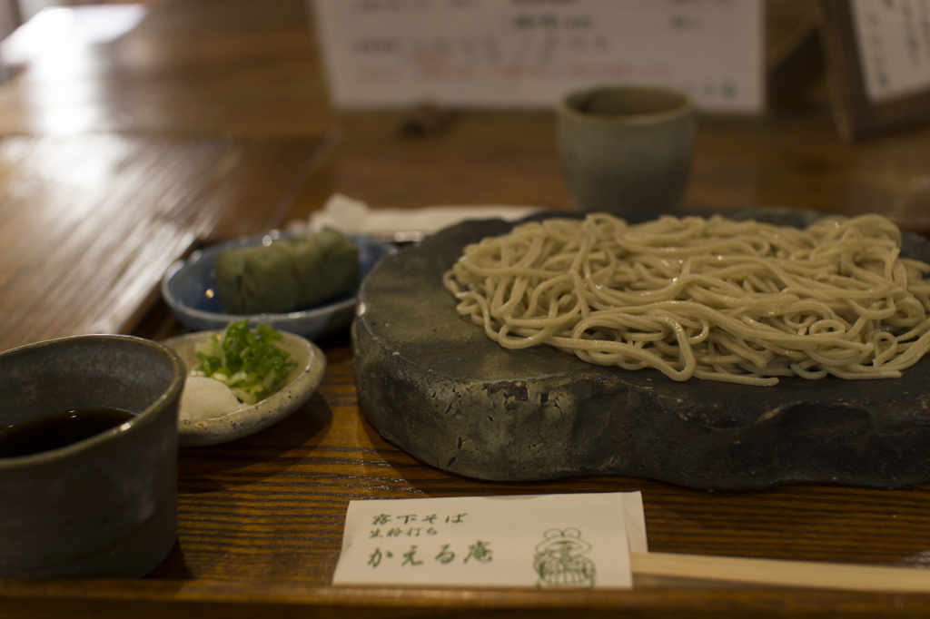 もりそばと柿の葉寿司