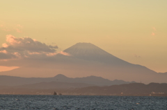 夕暮れの富士