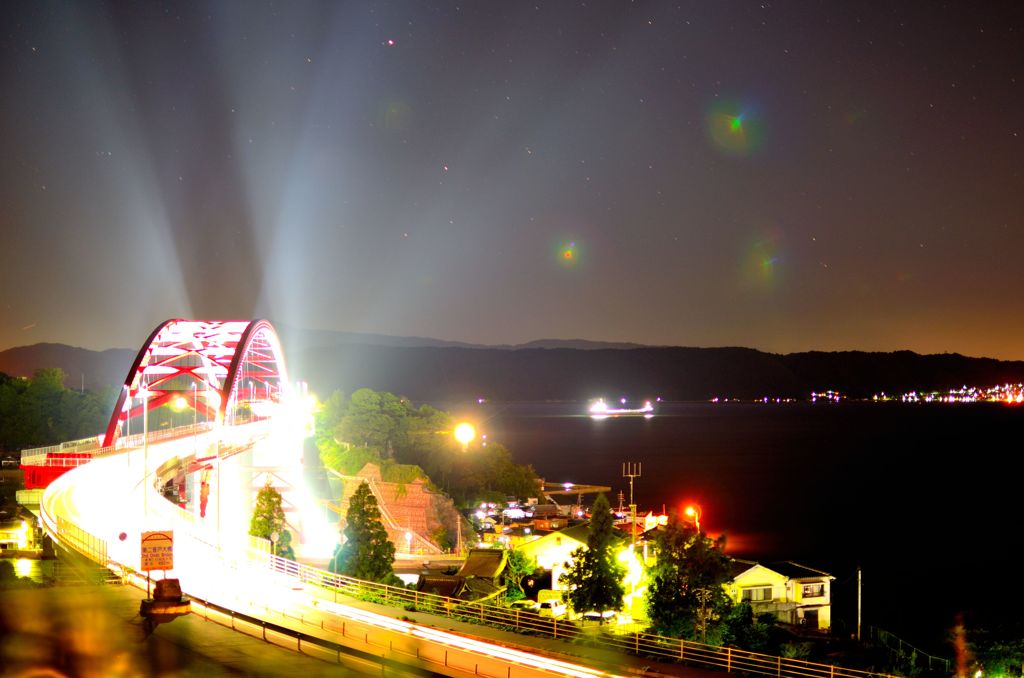 第二音戸大橋と星空