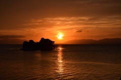 宍道湖の夕焼け
