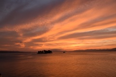 宍道湖の夕焼け