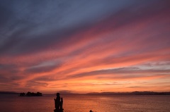 宍道湖の夕焼け