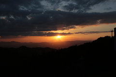 奈良の夕日