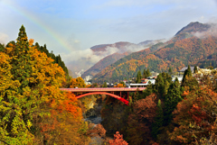 紅葉に掛かる橋