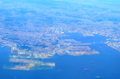 横浜上空