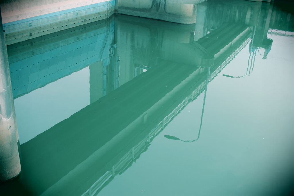 水面の橋