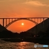 広島空港大橋の夕日