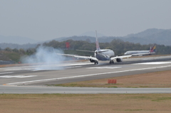 JAL機着陸
