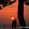 二人の夕日