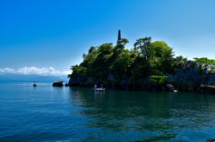 多景島と釣り人