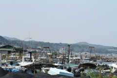 夏の漁港