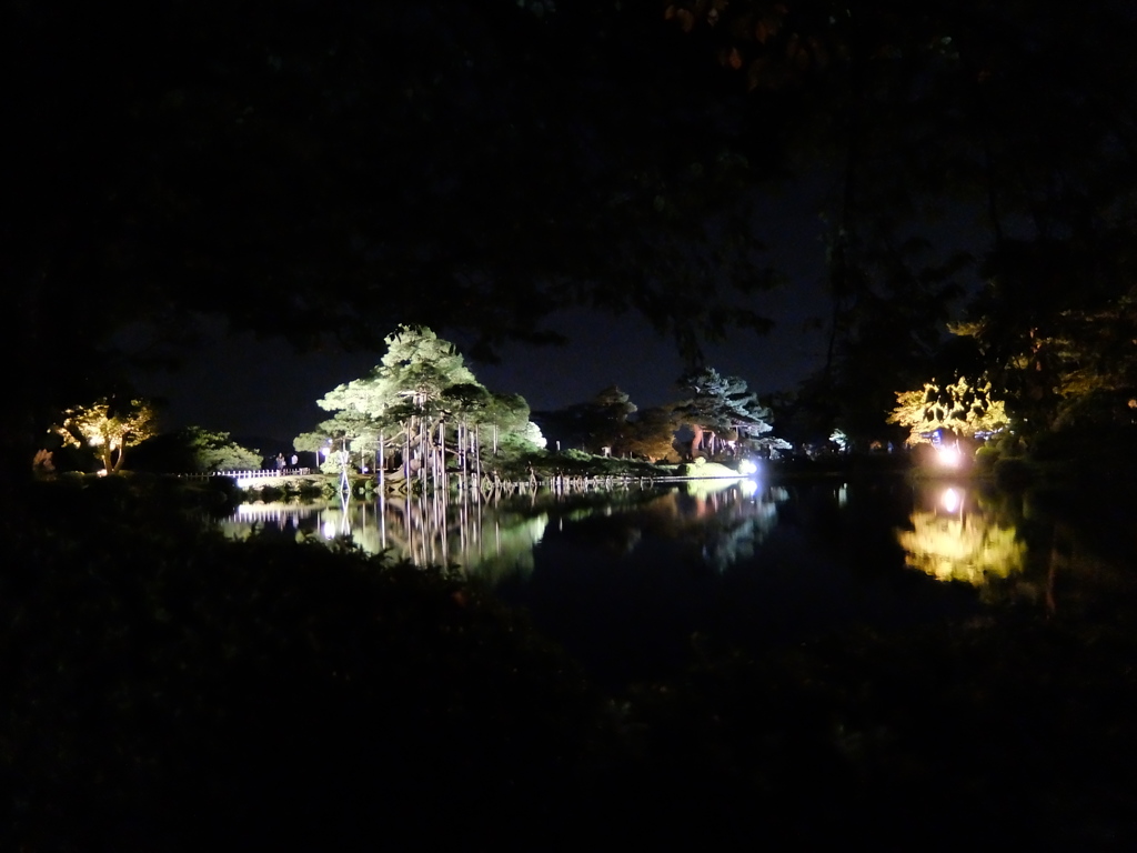 兼六園ライトアップ 秋の段