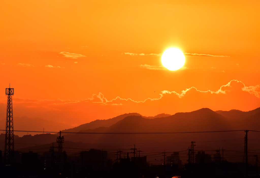 夕日