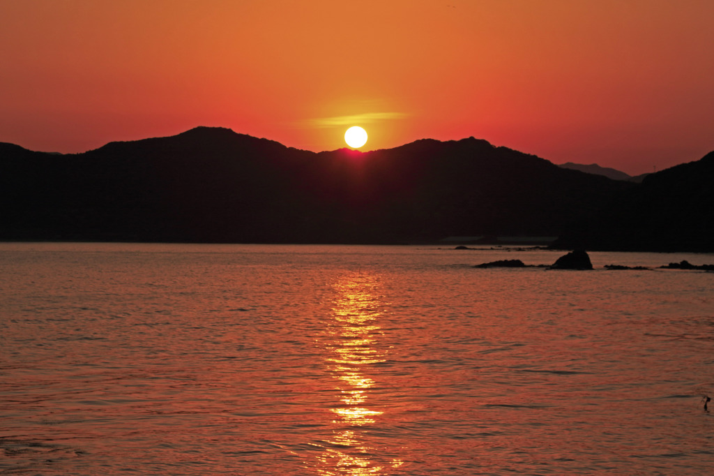 久々の夕日