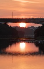 大橋からの夕日