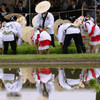 水面でも御田植祭が