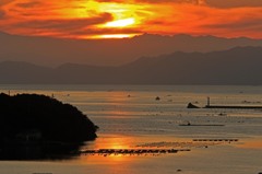 溶鉱炉みたいな夕暮れ