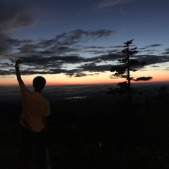 絶景を楽しむ友達