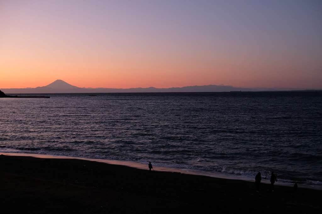 浜辺に遊ぶ
