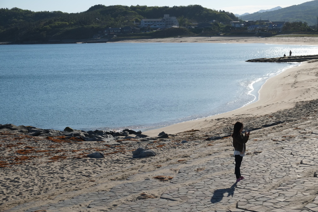 朝の浜辺①