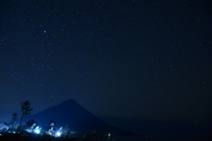 開聞岳夜景