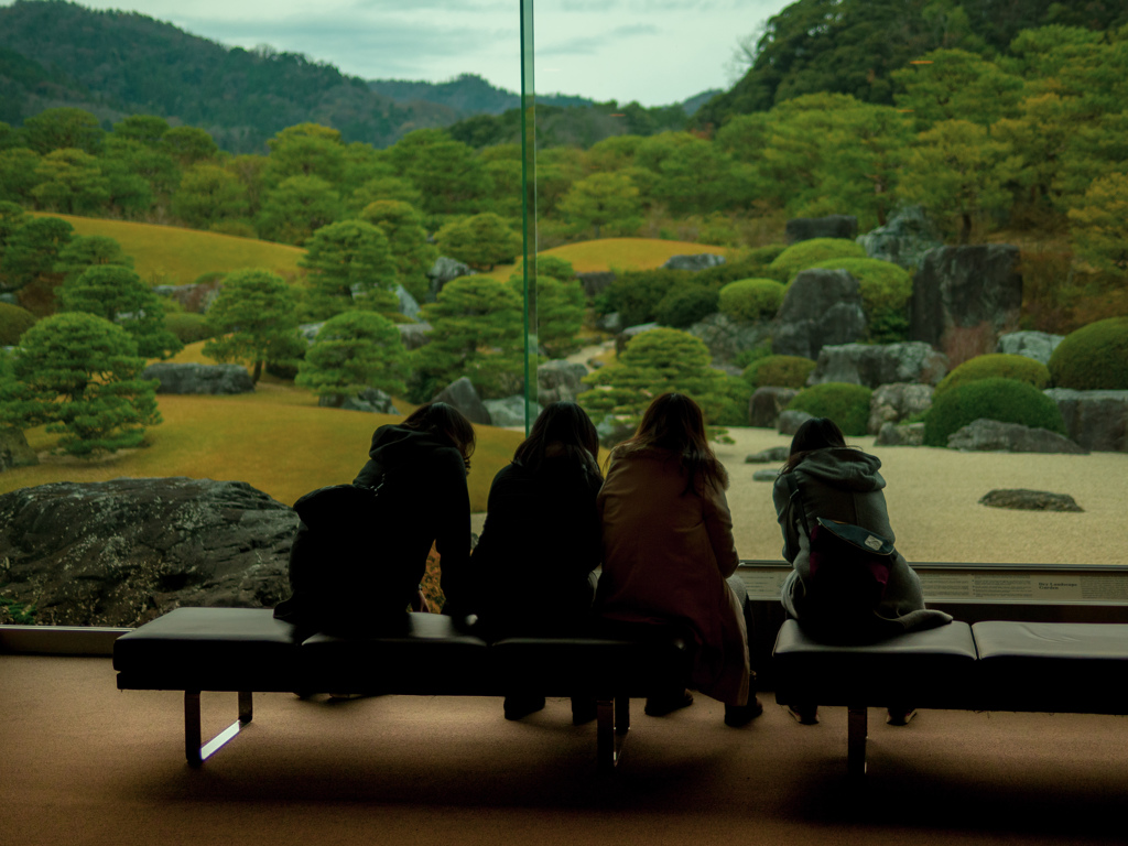 日本一の庭園を見ながら