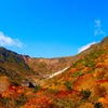 紅葉に佇むくろがね小屋