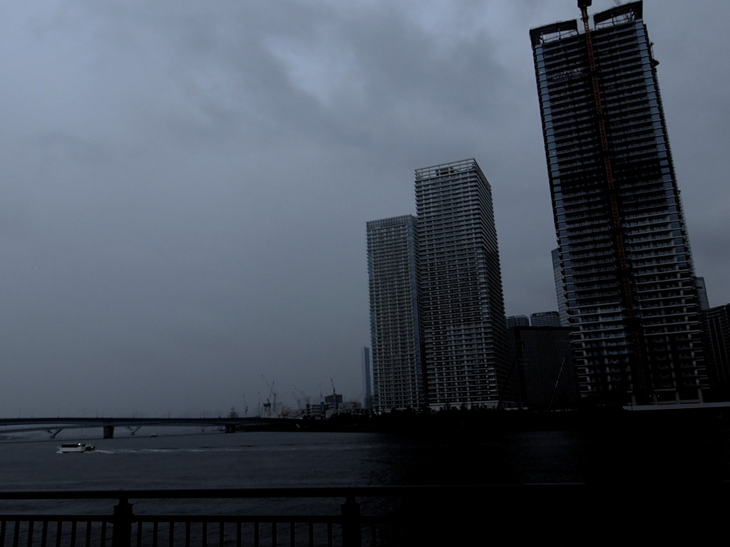 雨の平日豊洲