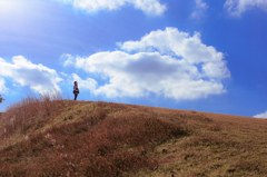 Under the blue sky