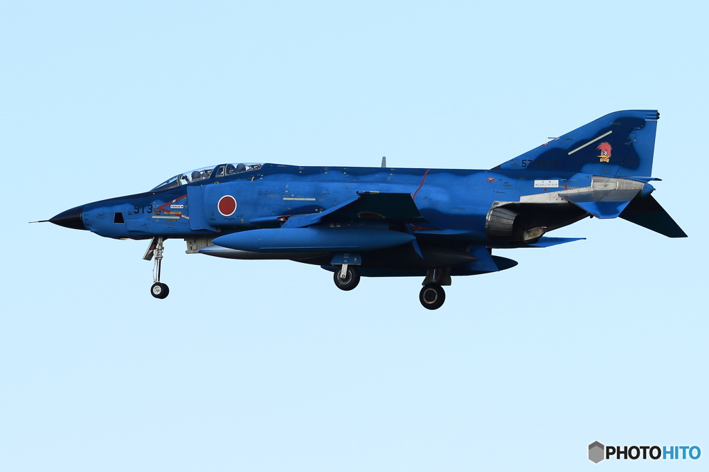 岐阜に立ち寄ったＲＦ-4　洋上迷彩！