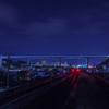 岡谷ジャンクション（JCT）岡谷高架橋の夜景