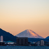 下諏訪町湖浜からの富士山／関東の富士見百景