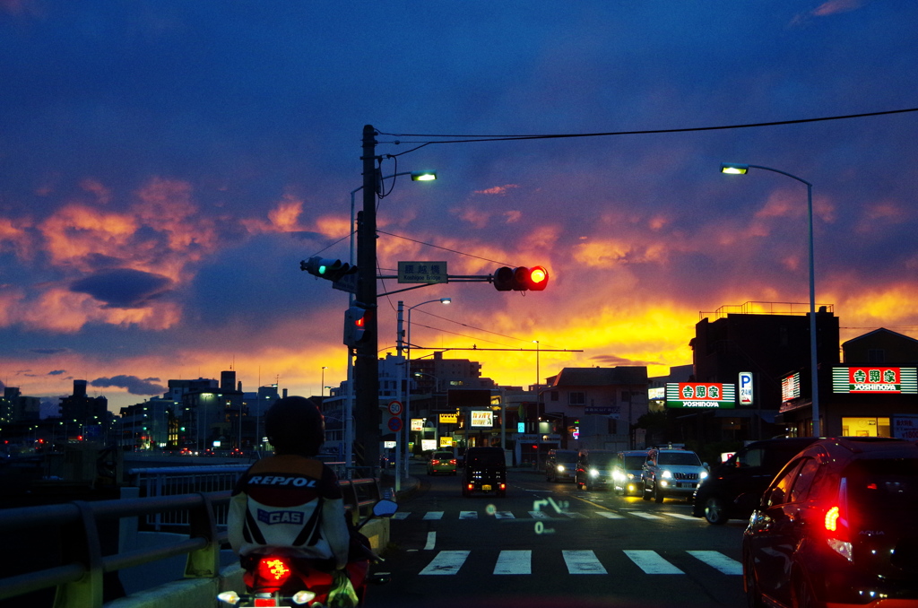 鎌倉　夕日