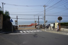 江ノ電 鎌倉高校前駅の踏切
