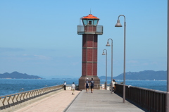 高松湊玉藻防波堤　赤灯台