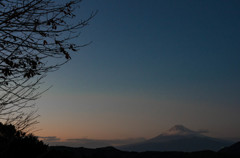 冬に向かう富士