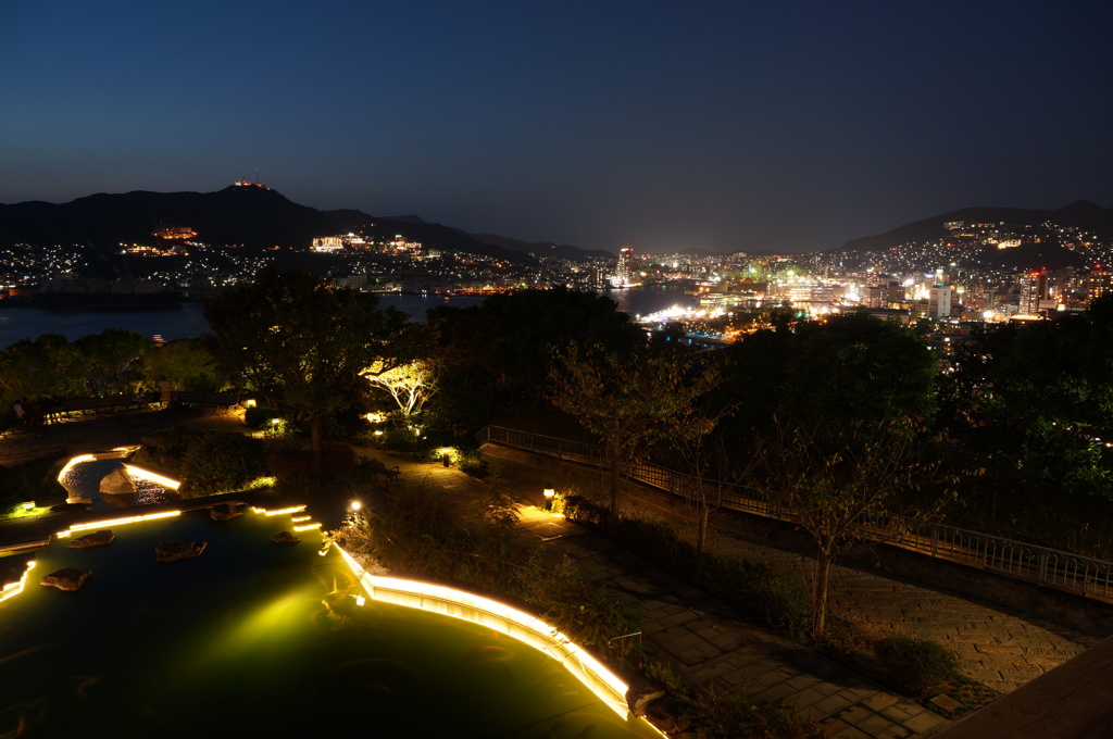 グラバー園の長崎夜景
