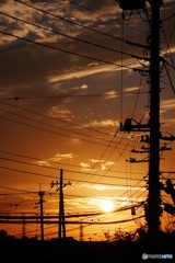 ベランダからの夕景