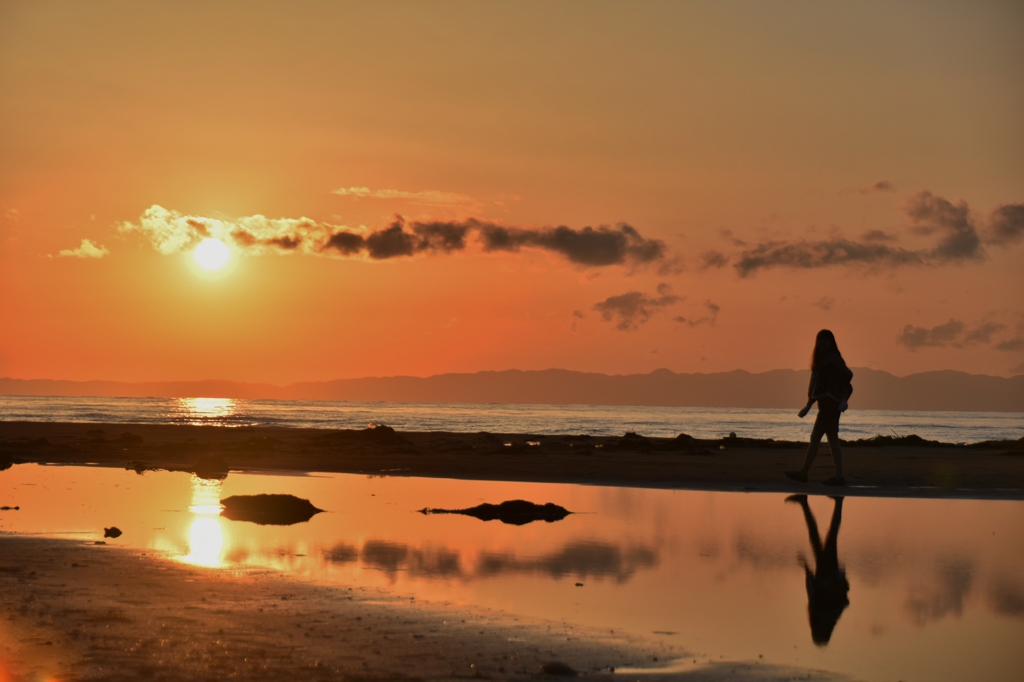 夕陽に寄せられて