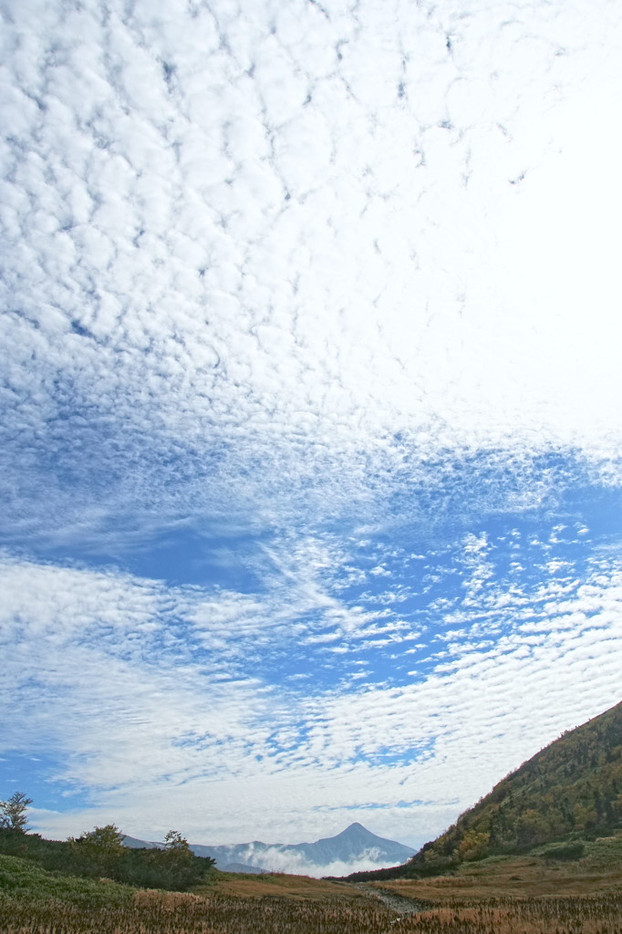 槍ヶ岳と雲と