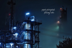 smoky night factory