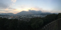 湯けむり展望台夕景