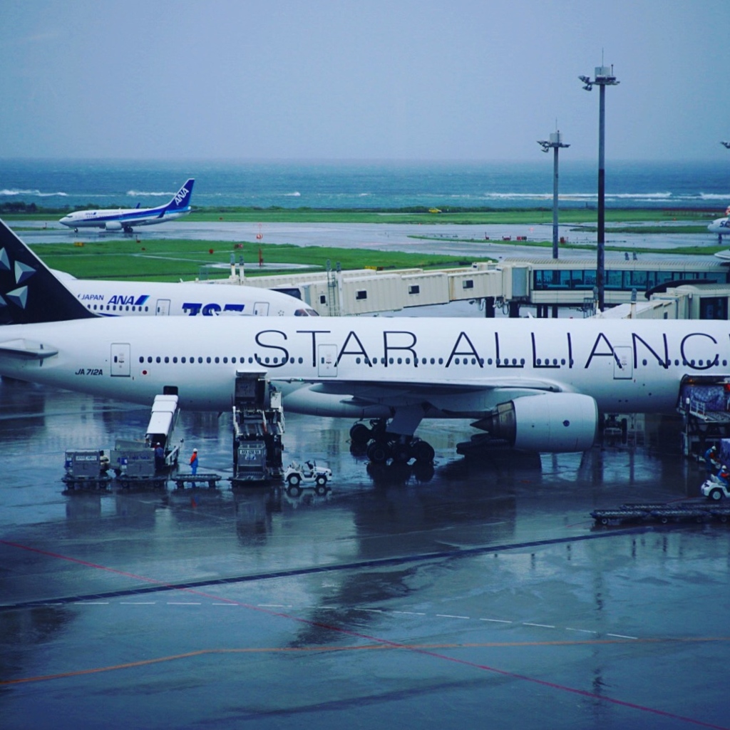 rainy Okinawa airport